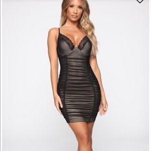Fashion Nova Silent Killer Ruched Dress